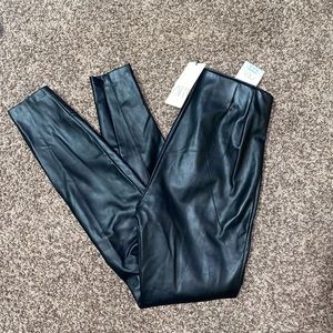Zara Black Leather Legging